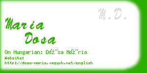 maria dosa business card